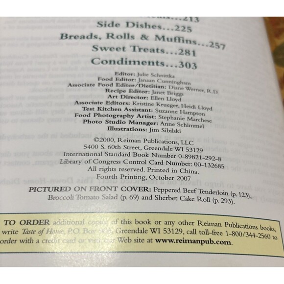 Taste of Home’s Down Home Diabetic Cookbook by Julie Schnittka 2000 - Picture 8 of 10